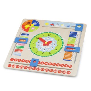 New Classic Toys - Kalender Uhr - Sprache: NL